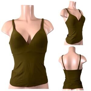 VICTORIAS SECRET BODY BY VICTORIA ARMY GREEN CAMI BRA 34D